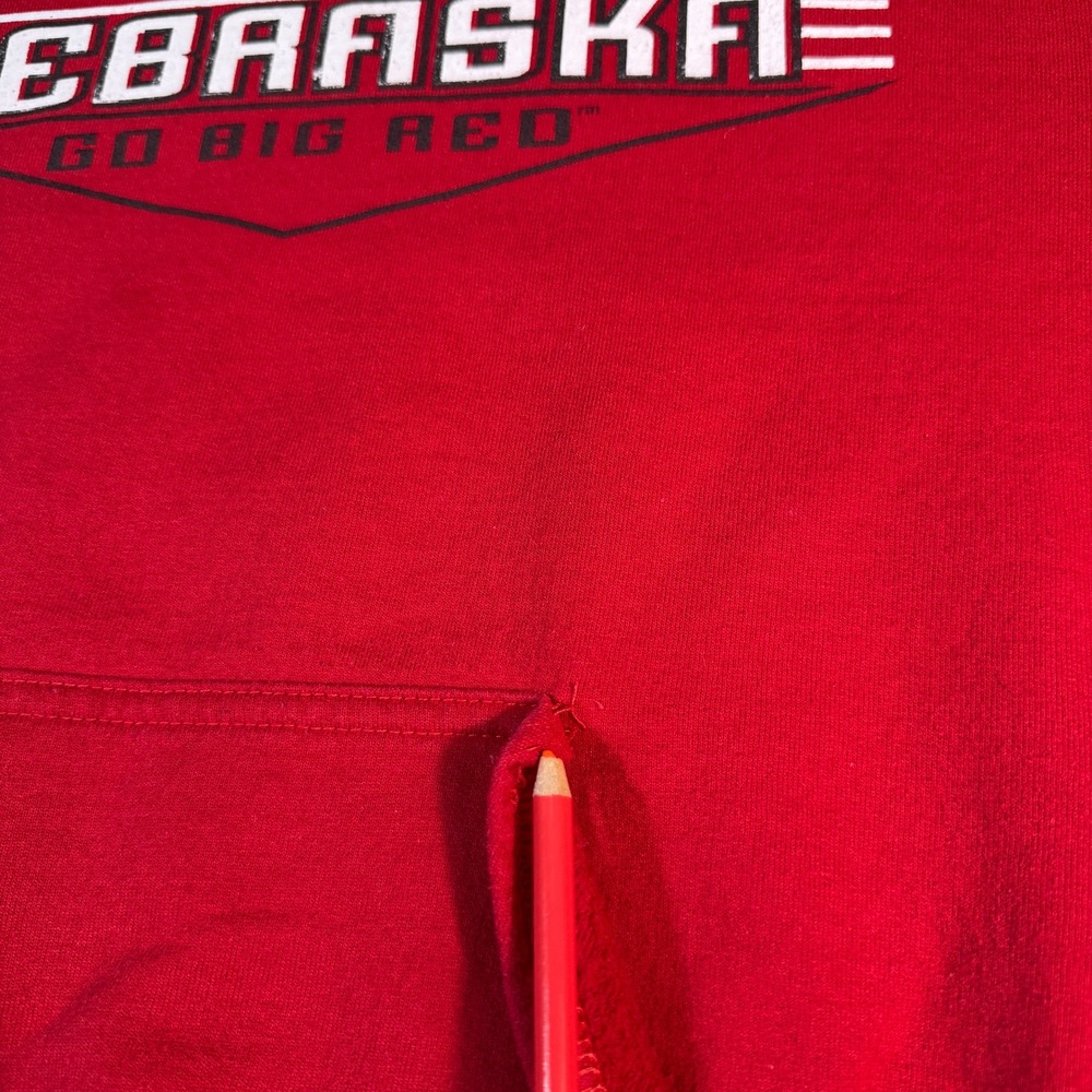 Nebraska Huskers Hoodie Mens Medium University‎ of Nebraska Go Big Red Pullover - Picture 6 of 9